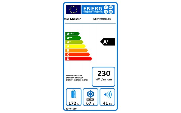 SHARP SJ-B1239M0I - &Eacute;tiquette &eacute;nergie