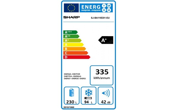 SHARP SJ-BA11IEDI1 - &Eacute;tiquette &eacute;nergie