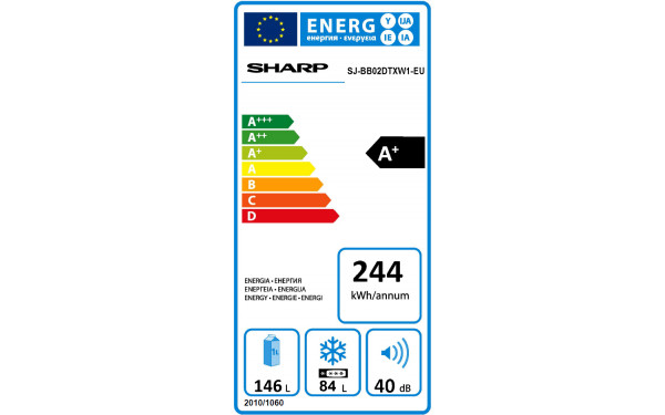 SHARP SJ-BB02DTXW1 - &Eacute;tiquette &eacute;nergie