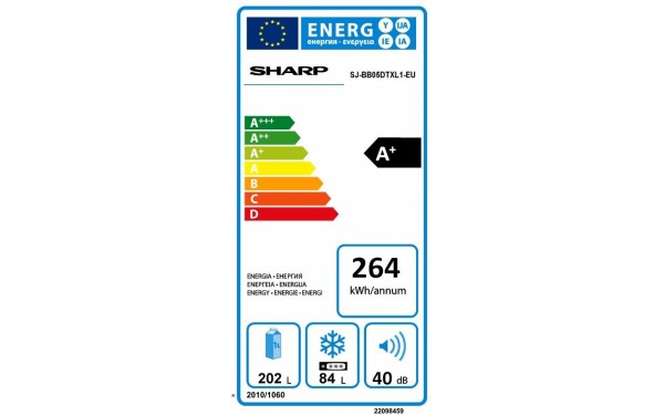 SHARP SJ-BB05DTXL1 - &Eacute;tiquette &eacute;nergie