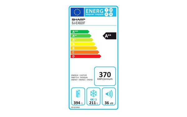 SHARP SJ-EX820FSL - &Eacute;tiquette &eacute;nergie