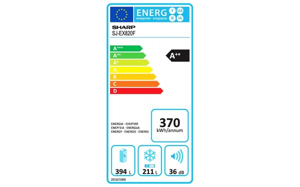 SHARP SJ-EX820FWH - &Eacute;tiquette &eacute;nergie
