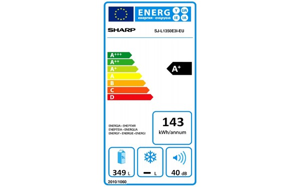 SHARP SJ-L1350E3I - &Eacute;tiquette &eacute;nergie