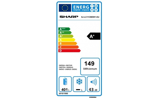 SHARP SJ-LC11CMXW1 - &Eacute;tiquette &eacute;nergie
