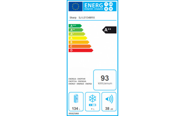SHARP SJ-LE134M1X - &Eacute;tiquette &eacute;nergie