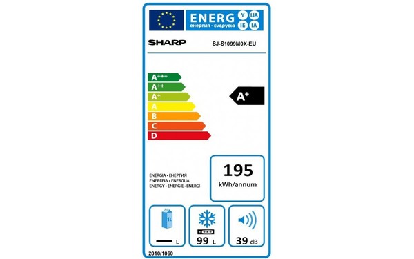 SHARP SJ-S1099M0X - &Eacute;tiquette &eacute;nergie