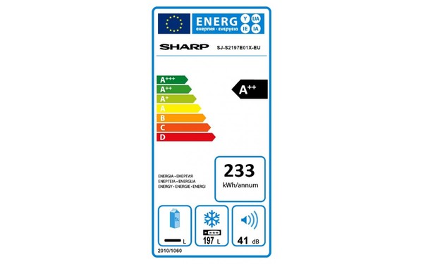SHARP SJ-S2197E01X - &Eacute;tiquette &eacute;nergie
