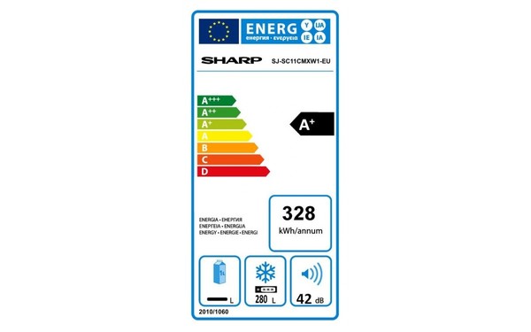 SHARP SJ-SC11CMXW1 - &Eacute;tiquette &eacute;nergie