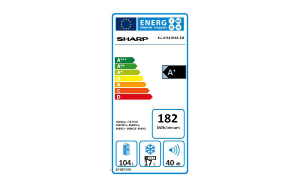 SHARP SJ-U1121M4S - &Eacute;tiquette &eacute;nergie