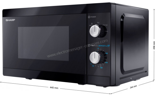 SHARP YC-MG01E-B - Dimensions