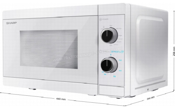 SHARP YC-MG01E-C - Dimensions