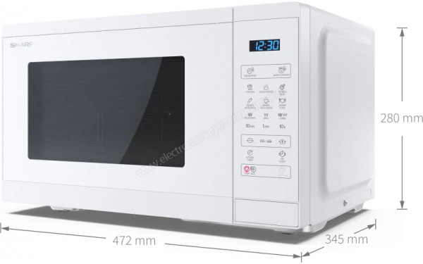 SHARP YC-MG252AE-C - Dimensions