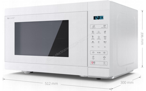 SHARP YC-MG81E-C - Dimensions