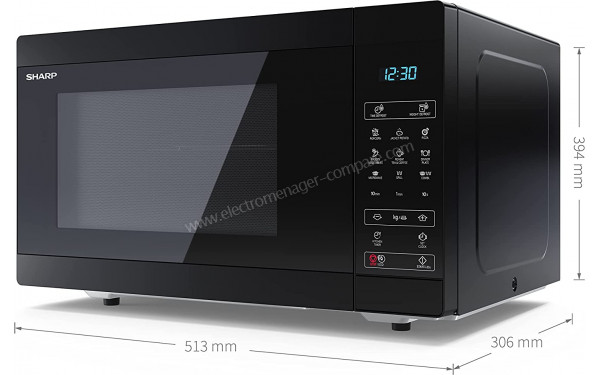 SHARP YC-MS51E-B - Dimensions