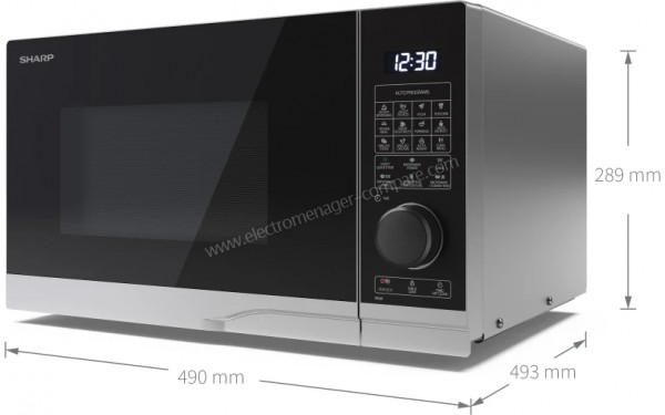 SHARP YC-PC254AE-S - Dimensions