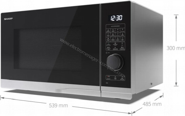 SHARP YC-PC284AE-S - Dimensions