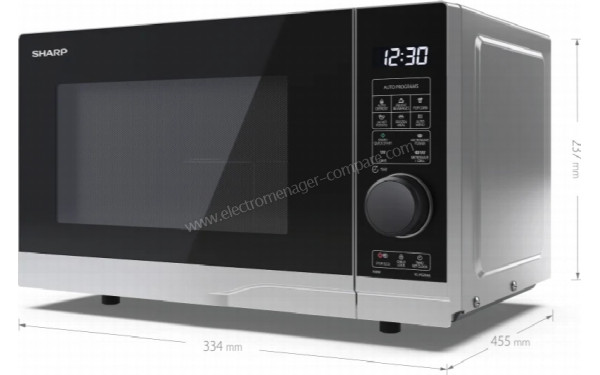 SHARP YC-PG204AE-S - Dimensions