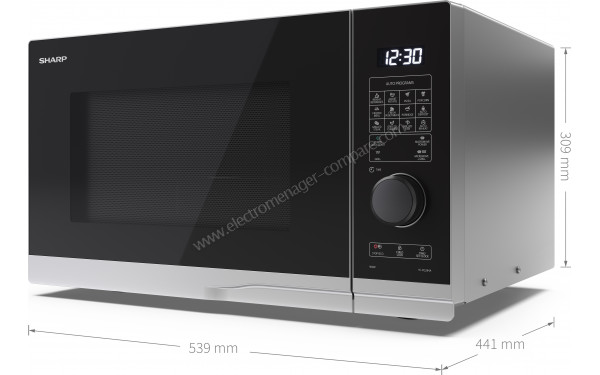 SHARP YC-PG234AE-S - Dimensions