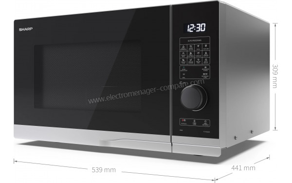 SHARP YC-PG254AE-S - Dimensions