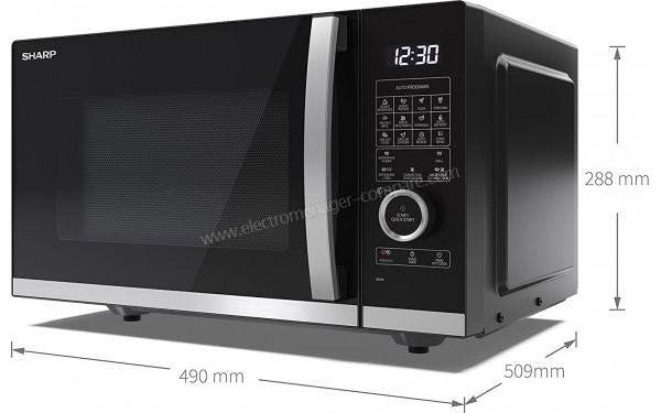 SHARP YC-QC254AE-B - Dimensions