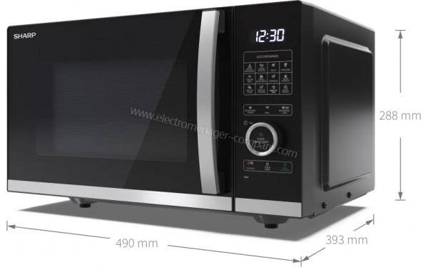 SHARP YC-QG254AE-B - Dimensions