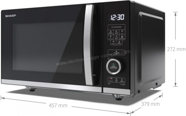 SHARP YC-QS204AE-B - Dimensions