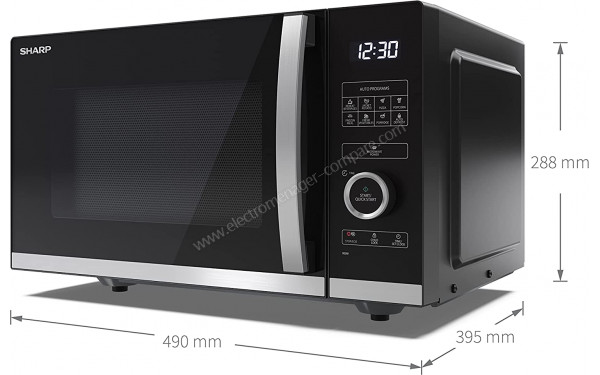 SHARP YC-QS254AE-B - Dimensions