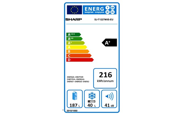 SHARP SJ-T1227M0S - &Eacute;tiquette &eacute;nergie