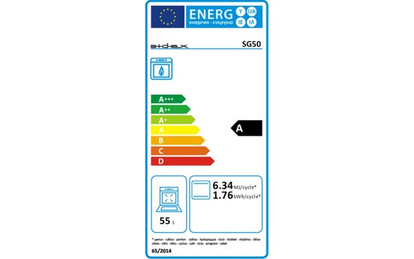 SIDEX SG50 - &Eacute;tiquette &eacute;nergie