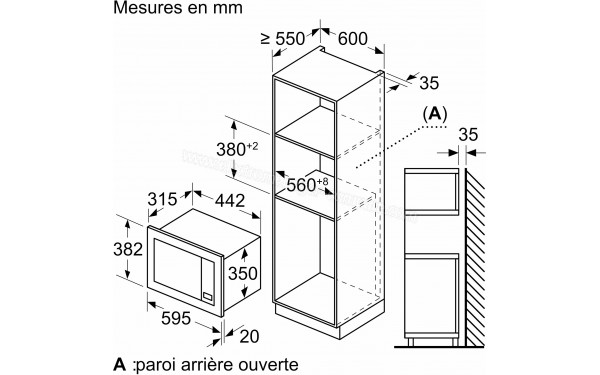 SIEMENS BE623LMB3 - Dimensions