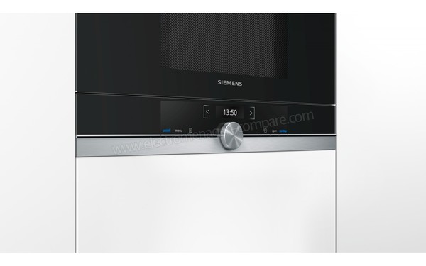 SIEMENS BF634RGS1 - Vue 3/4 gauche, appareil encastr&eacute;