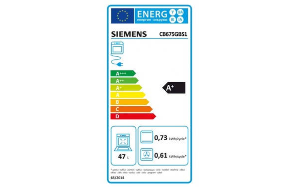 SIEMENS CB675GBS1 - &Eacute;tiquette &eacute;nergie