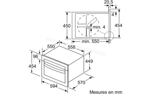 SIEMENS CM585AGS0 - Appareil encastr&eacute; vue de l'int&eacute;rieur