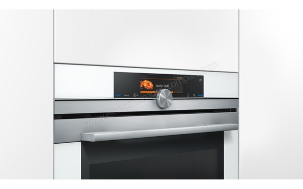 SIEMENS CS658GRW1 - Vue 3/4 droite, poign&eacute;e et bandeau de commandes