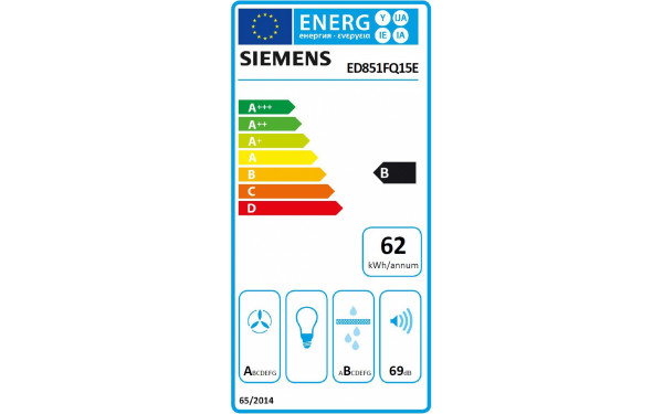 SIEMENS ED851FQ15E - &Eacute;tiquette &eacute;nergie