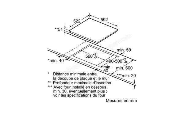 SIEMENS EH651BE17E - Niche d'encastrement