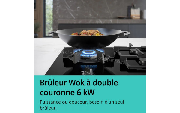 SIEMENS ER3A6AI10 - Br&ucirc;leur Wok &agrave; double couronne 6kW