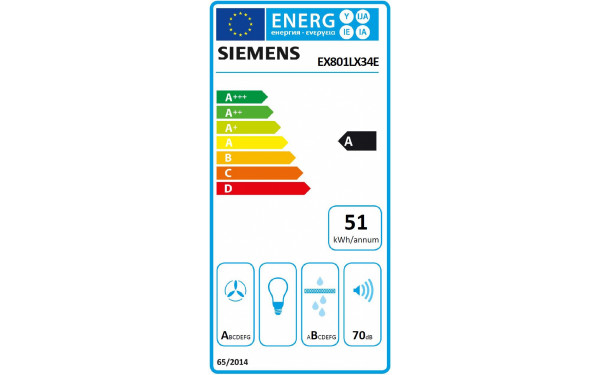 SIEMENS EX801LX34E - &Eacute;tiquette &eacute;nergie
