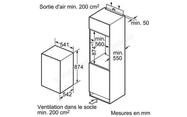 SIEMENS GI18DA65 - Sch&eacute;ma d'encastrement