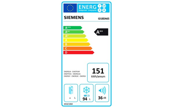 SIEMENS GI18DA65 - &Eacute;tiquette &eacute;nergie