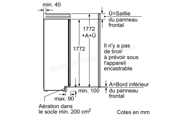 SIEMENS GI38NP60 - Sch&eacute;ma de montage de porte