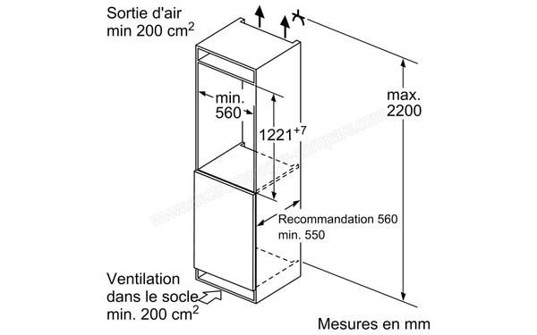 SIEMENS GI41NAC30 - Sch&eacute;ma d'encastrement