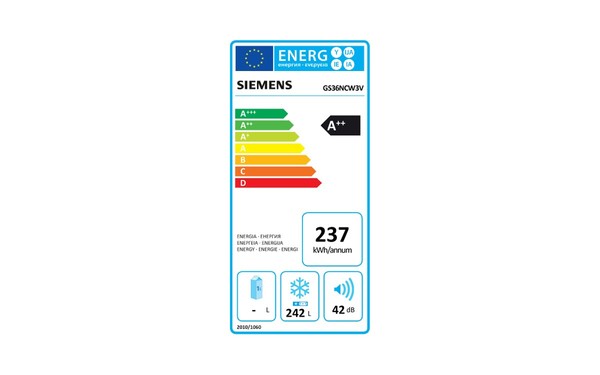 SIEMENS GS36NCW3V - &Eacute;tiquette &eacute;nergie