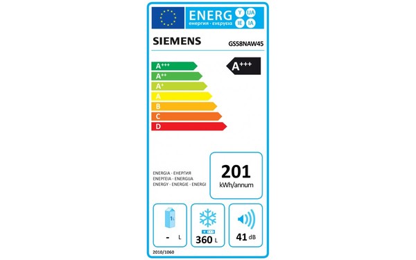 SIEMENS GS58NAW45 - &Eacute;tiquette &eacute;nergie