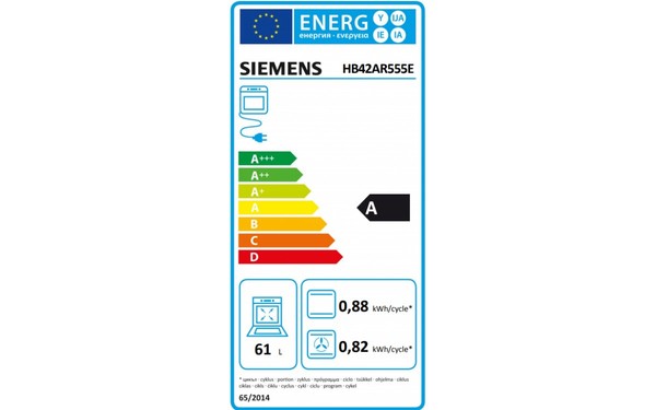 SIEMENS HB42AR555E - &Eacute;tiquette &eacute;nergie