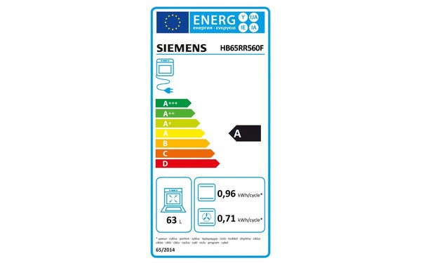 SIEMENS HB65RR560F - &Eacute;tiquette &eacute;nergie