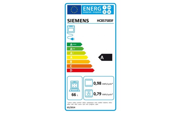 SIEMENS HC857583F - &Eacute;tiquette &eacute;nergie
