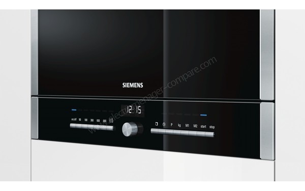 SIEMENS HF25M5L2 - Vue 3/4 droite, porte et panneau de commandes