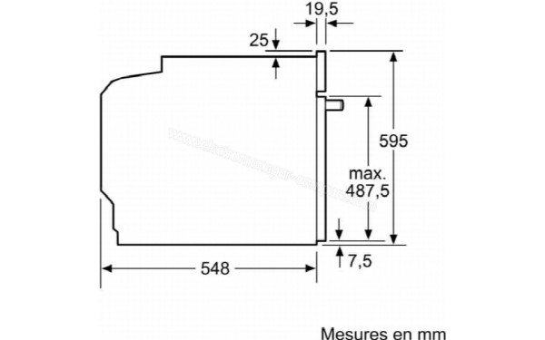 SIEMENS HR578GFS7F - Dimensions