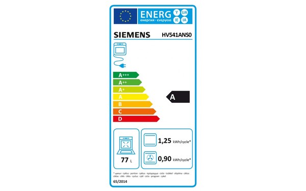 SIEMENS HV541ANS0 - &Eacute;tiquette &eacute;nergie